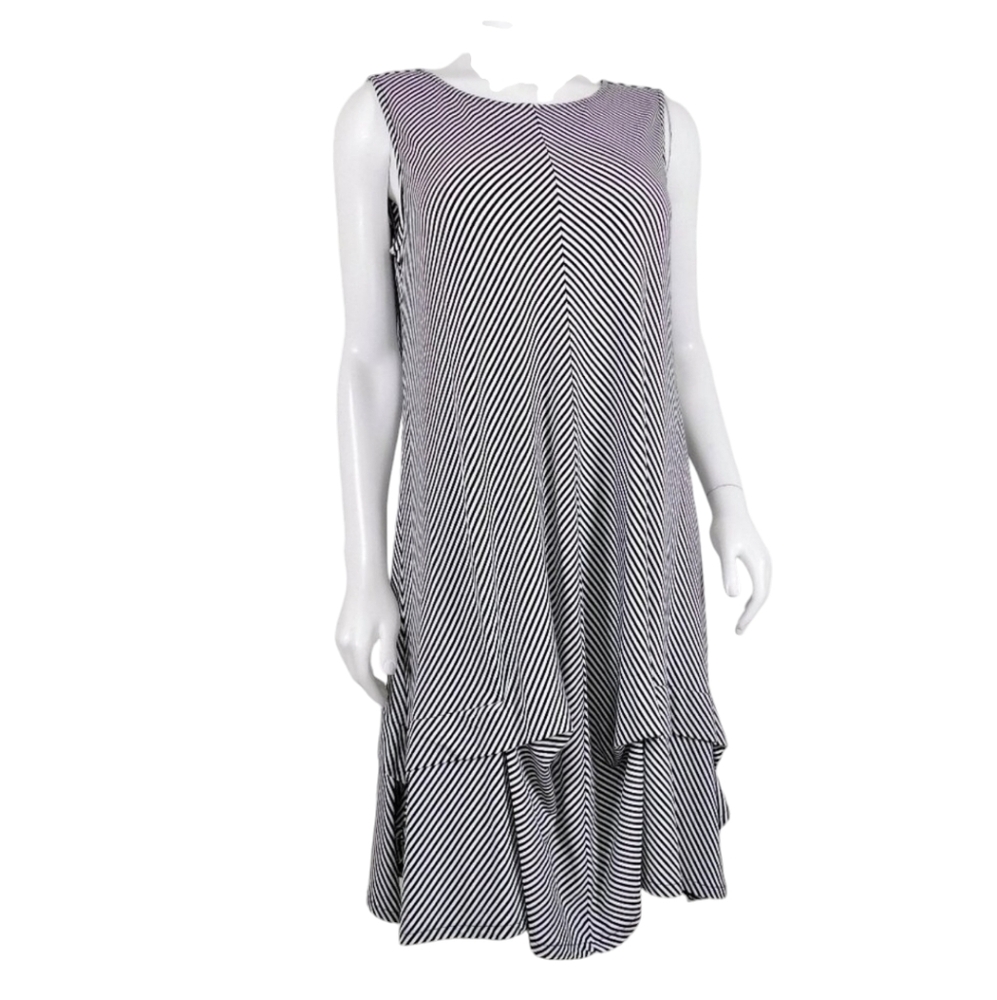 Habitat Clothes To Live In Stripe Black White Lagen-look Dress S (2825)